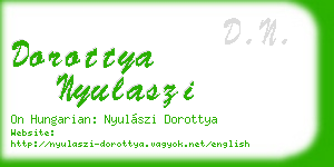 dorottya nyulaszi business card